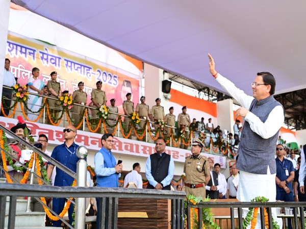 Uttarakhand Chief Minister Pushkar Singh Dhami at the event. (Photo/ANI)