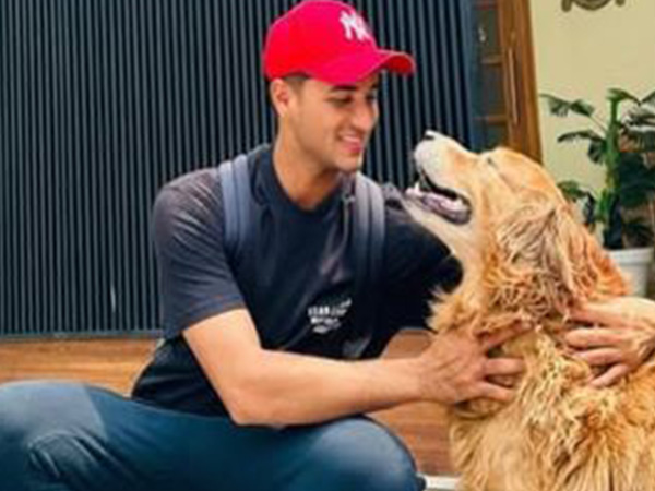 Cricketer Abhishek Sharma and his dog (Image source: Instagram)