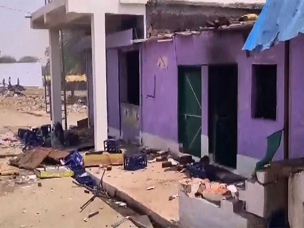 Visuals of vandalised shops in Sagar, Madhya Pradesh (Photo/ANI)