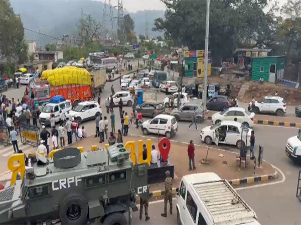 Visuals from the blocked National Highway 44 (Photo/ANI) 