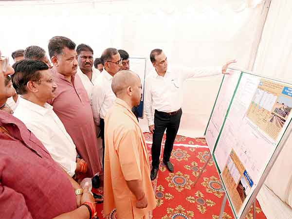 Uttar Pradesh Chief Minister Yogi Adityanath at inspection site (Photo/X@myogiadityanath)