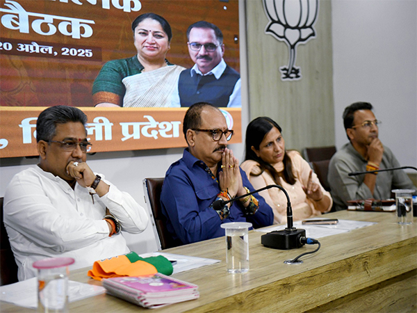 Delhi BJP President Virender Sachdeva with party National General Secretary Sunil Bansal. (Photo/ANI)