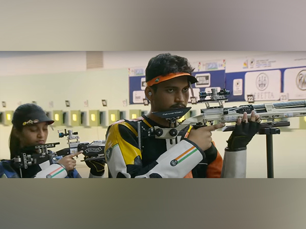 India's Air Rifle Mixed Team players Arya Borse and Rudrankksh Patil (Image: NRAI/ISSF)