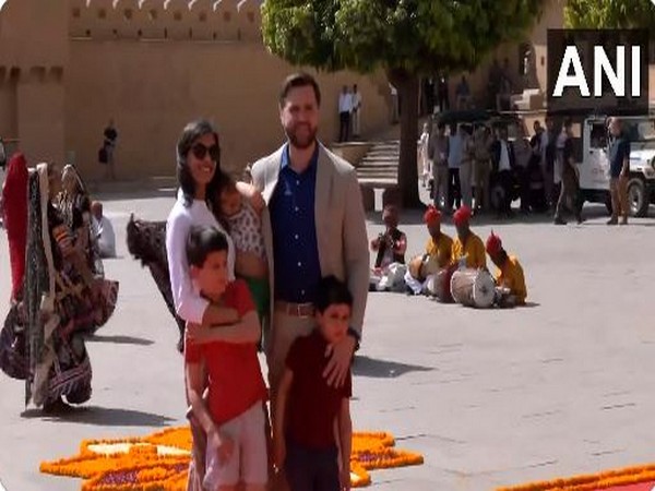 US Vice President JD Vance arrives at Jaipur's Amber Fort with family (Photo/ANI)