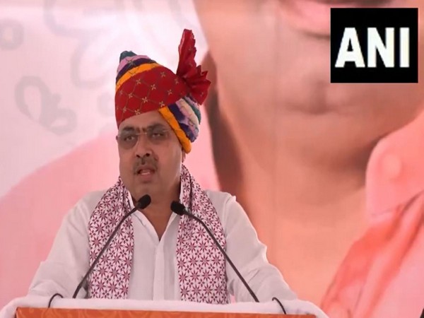 Rajasthan CM Bhajanlal Sharma at Sankalp Diwas celebrations in Churu, Rajasthan (Photo/ANI)