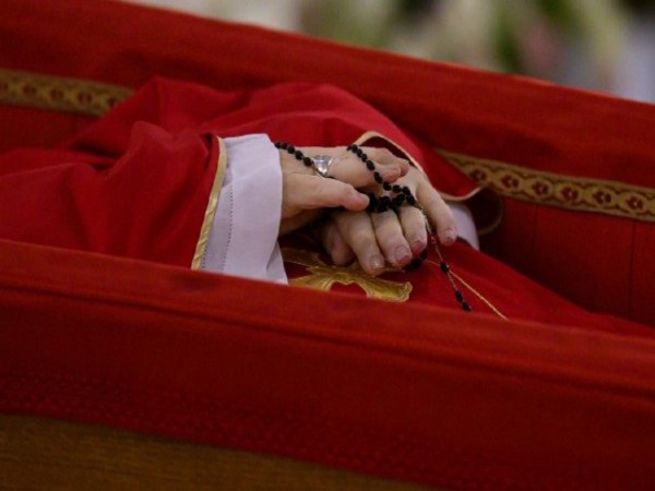 The late Pope Francis' body lies in the chapel of the Casa Santa Marta  (Photo credit/VATICAN media division)