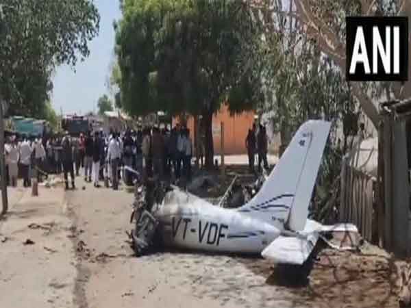 Trainer aircraft crashes in Gujarat's Amreli (Photo/ANI)