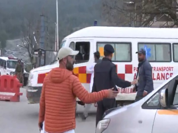 Ambulances evacuate injured from Pahalgam (Photo/ANI)