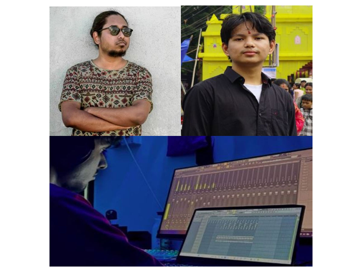 Artists from Assam, Nobajyoty Boruah, Dibyajit Ray and Aditya Upadhyay (Photo/PIB)