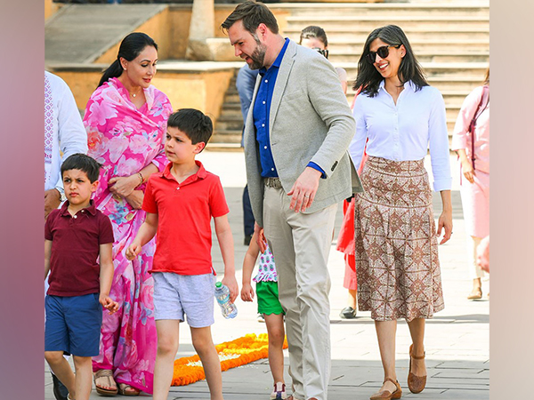 US Vice President JD Vance with his family during their cultural visit in India. (Photo: X/ @BhajanlalBjp)