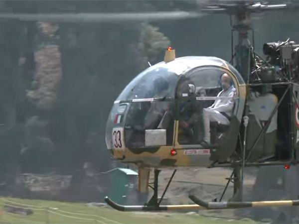 Union Home Minister Amit Shah visits Baisaran Meadow. (Photo/ANI)