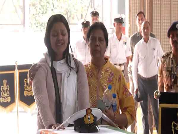 Widow of deceased naval officer Lt Vinay Narwal (Photo/ANI)