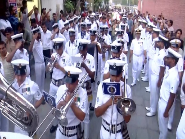 Navy pays military honours to Lt Vinay Narwal killed in Pahalgam terror attack (Photo/ANI)