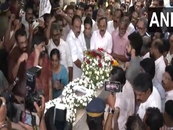 Kerala leaders pay last respects to Pahalgam terror attack victim (Photo/ANI)