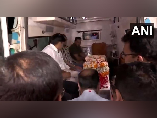 Chhattisgarh Deputy CM Arun Sao pay tributes to Dinesh Miraniya, who was killed in the Pahalgam Terror Attack (Photo/ANI)