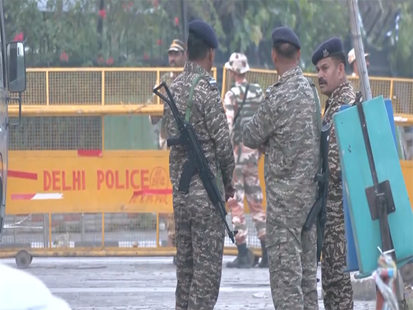 Security heightened outside NIA headquarters (Photo/ANI)