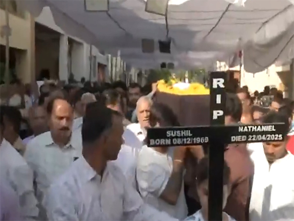 Funeral procession of Sushil Nathaniel (Photo/ANI)