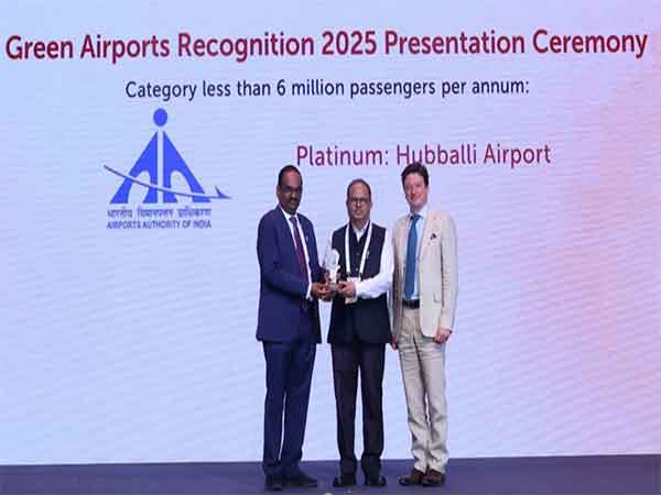 AAI’s Hubballi airport awarded with Platinum Recognition in ACI’s Green Airports Recognition (Photo/AAI)