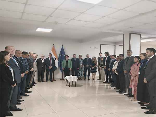 EU Ambassadors observe minute of silence for Pahalgam attack victims (Photo/@EUAmbIndia)