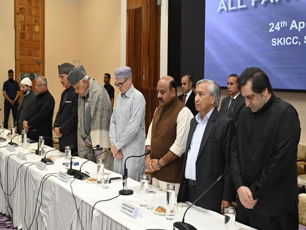 JK leaders observe two-minute silence at all-party meeting (Photo/ANI)