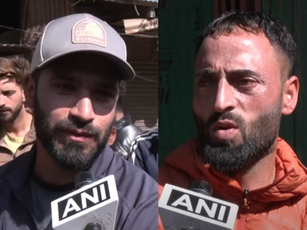 Irshad Ahmad, president of the ATV Stand and Sajad, a local Shawl hawker in Pahalgam (Photo/ANI)