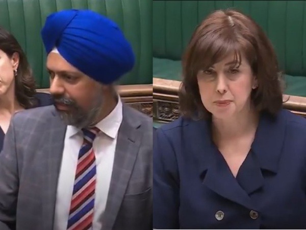 UK MPs Tanmanjeet Singh Dhesi, Lucy Powell (Image Credit: X/@TanDhesi)