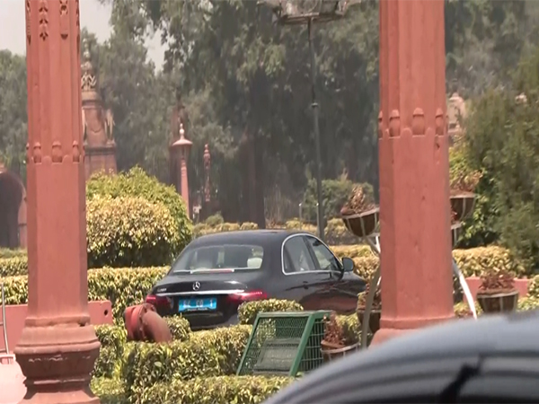 Diplomatic cars line up around MEA South Block office (Photo/ANI)
