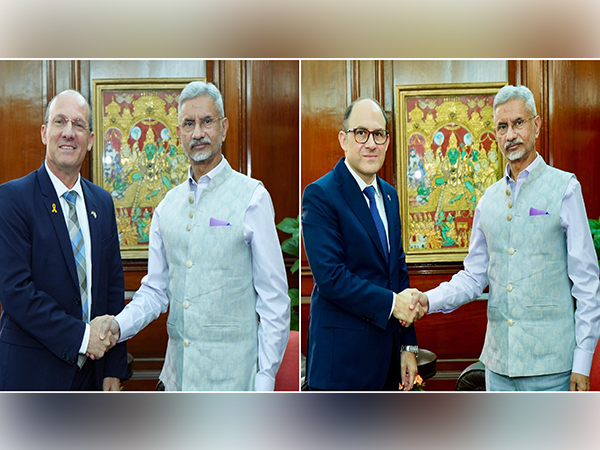 EAM Jaishankar with Israeli, Argentinian ambassadors (Photo/ X@DrSJaishankar)