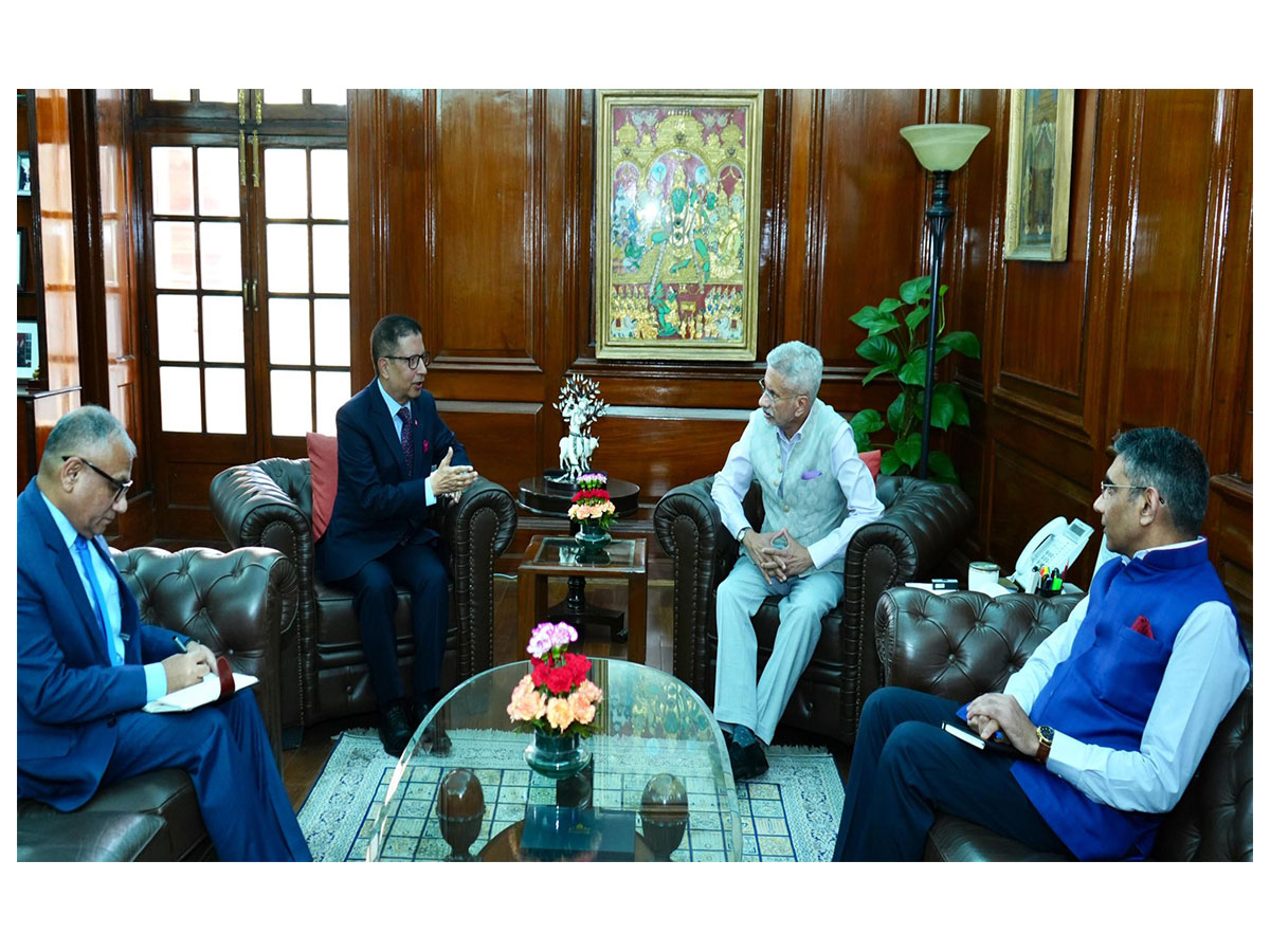 External Affairs Minister S Jaishankar with  Nepal’s Ambassador to India, Shankar Sharma (Image: X@DrSJaishankar)