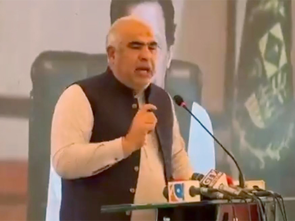 PTI leader Asad Qaiser delivers remarks at function to mark party's 29th foundation day (Image Credit: X/@AsadQaiserPTI)