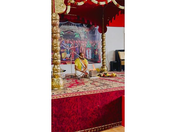 Shanti Homa for the departed souls at Sri Ganesha Hindu Temple Berlin (Image/ANI)