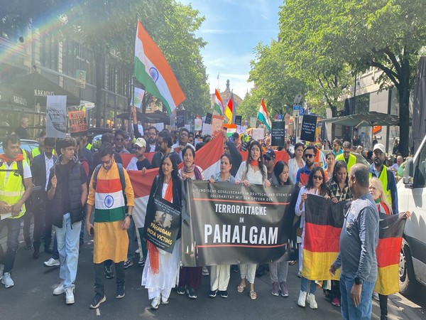Protestors in Franfurt (Image/ANI)