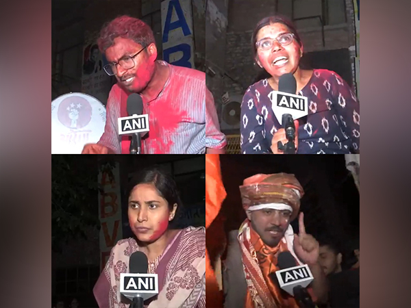 Winning candidates in JNUSU Election 2024-2025 (Photo/ANI)