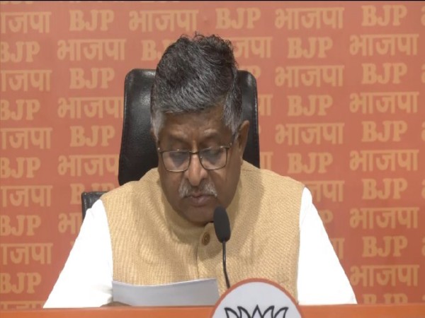 Bharatiya Janata Party leader Ravi Shankar Prasad (Photo/ANI)