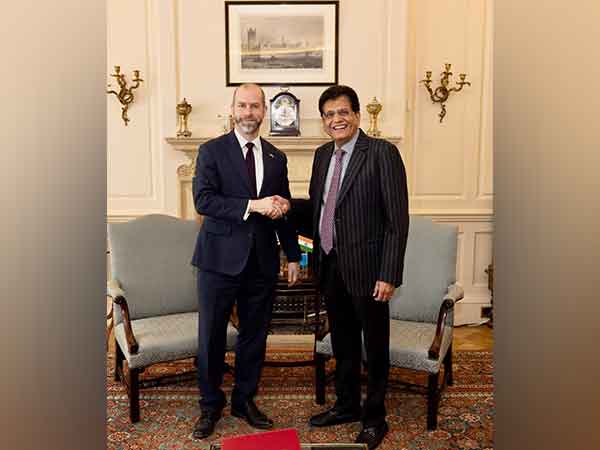 Union Minister of Commerce and Industry Piyush Goyal, UK's Secretary of State for Business and Trade Jonathan Reynolds (Image credit: X/@PiyushGoyal)