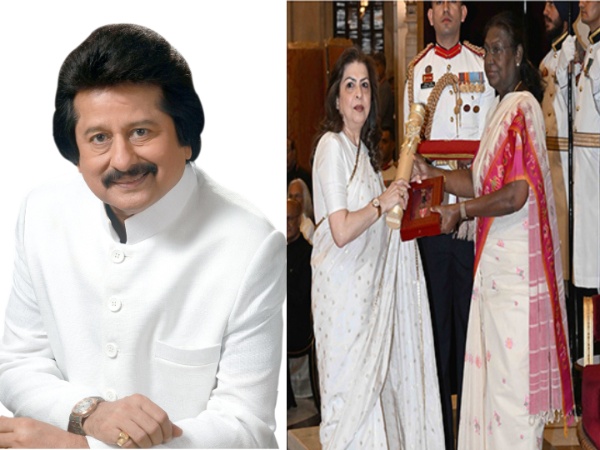 Late singer Pankaj Udhas and his wife (Image source: Padma awards)