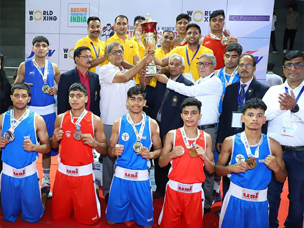 Services Sports Control Board after winning Team gold in Youth National Boxing Championships 2025 (Image: BFI media)