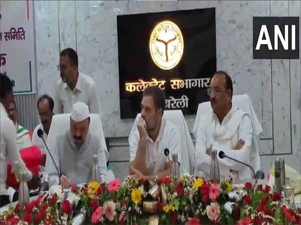 Rahul Gandhi chairs 'Disha' meeting in Raebareli (Photo: ANI)