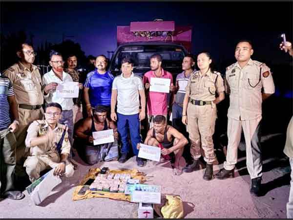 Assam Police seize 20000 Yaba tablets (Photo/ANI)
