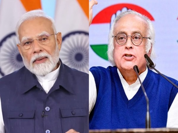 Prime Minister Narendra Modi and Congress leader Jairam Ramesh (Photo/ANI)