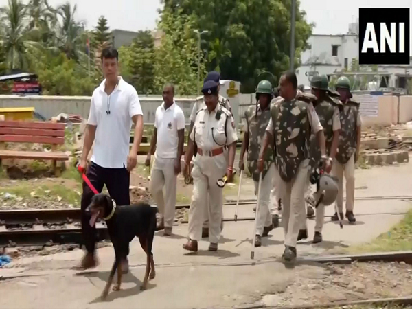 RPF carries out flag march, security inspection at Bhubaneswar railway station (Photo/ANI)