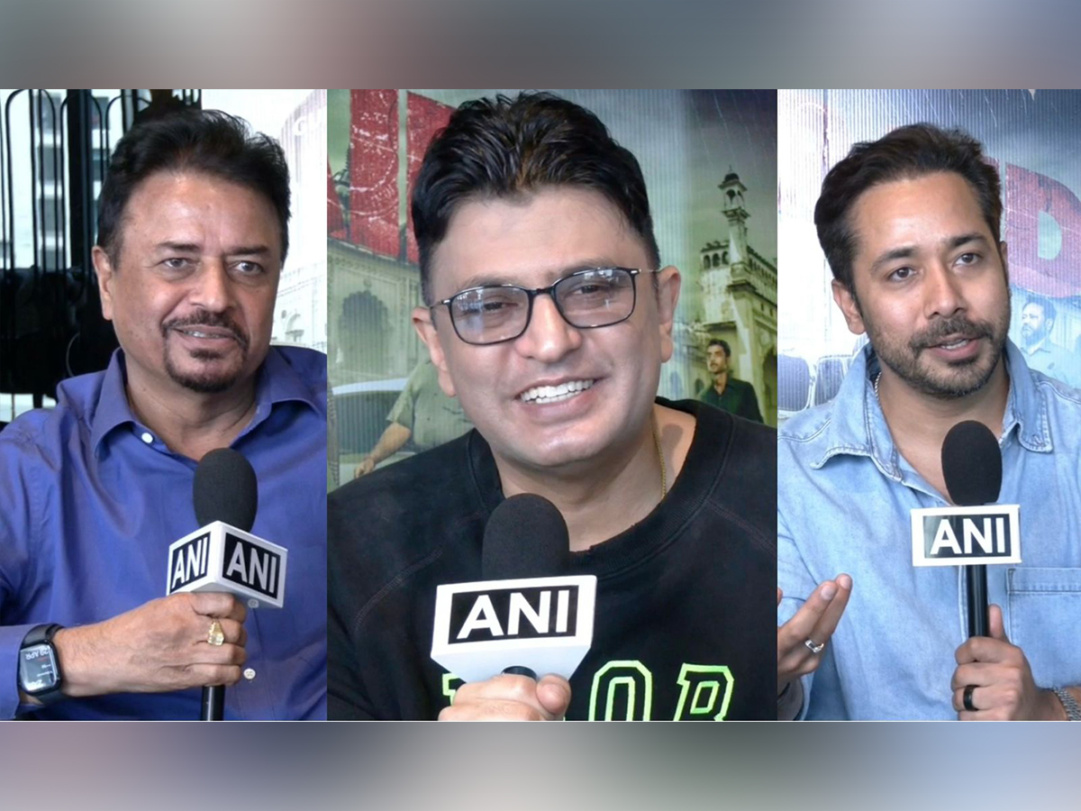 Producers Bhushan Kumar, Kumar Mangat Pathak and Abhishek Pathak (Image source: ANI)