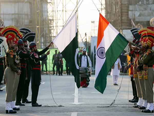 BSF personnel and Pakistan Rangers after Beating Retreat Ceremony at the Attari-Wagha border (File photo: ANI)