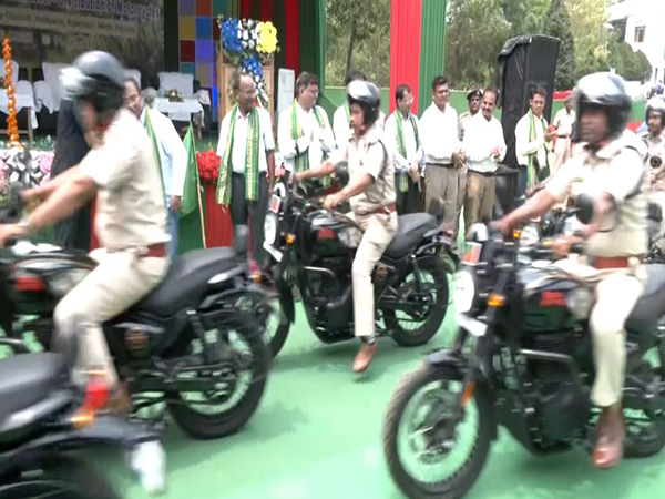 Tripura Forest Department boosts protection efforts with motorbike distribution to frontline staff (Photo/ANI)