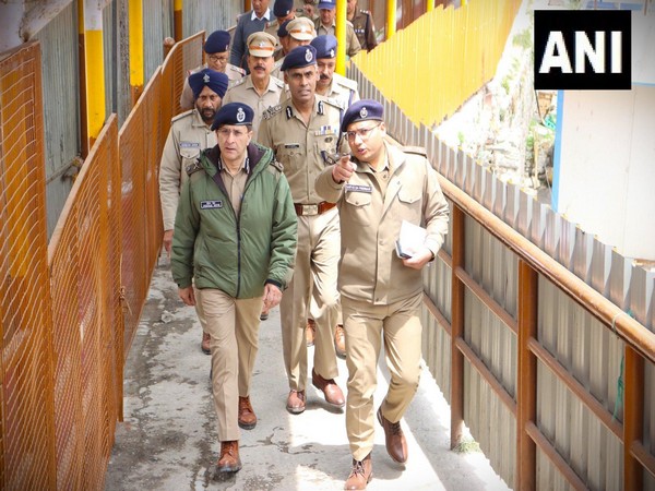 Uttarakhand DGP, ADG review security ahead of Badrinath opening. (Photo/ANI)