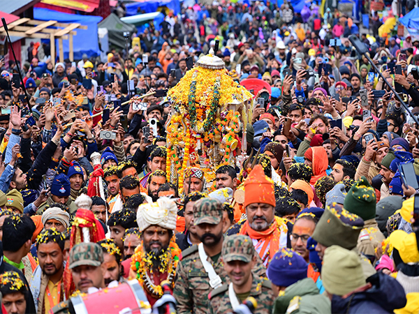 Panchmukhi Doli reaches Kedarnath Dham. (Photo/@pushkardhami)
