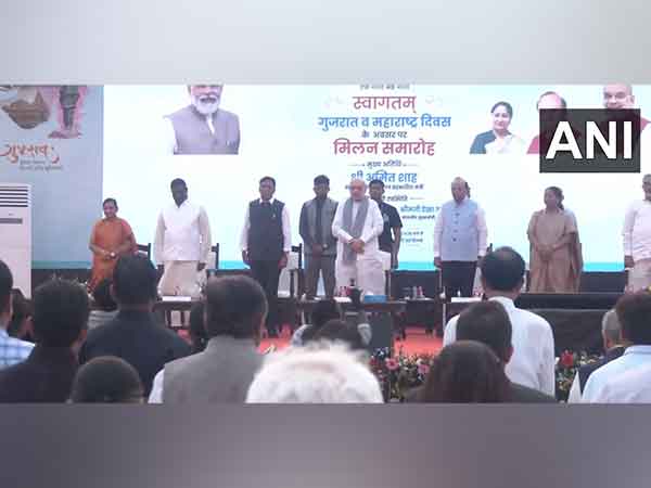 Union Home Minister Amit Shah, Delhi LG VK Saxena, Chief Minister Rekha Gupta (Photo/ANI)