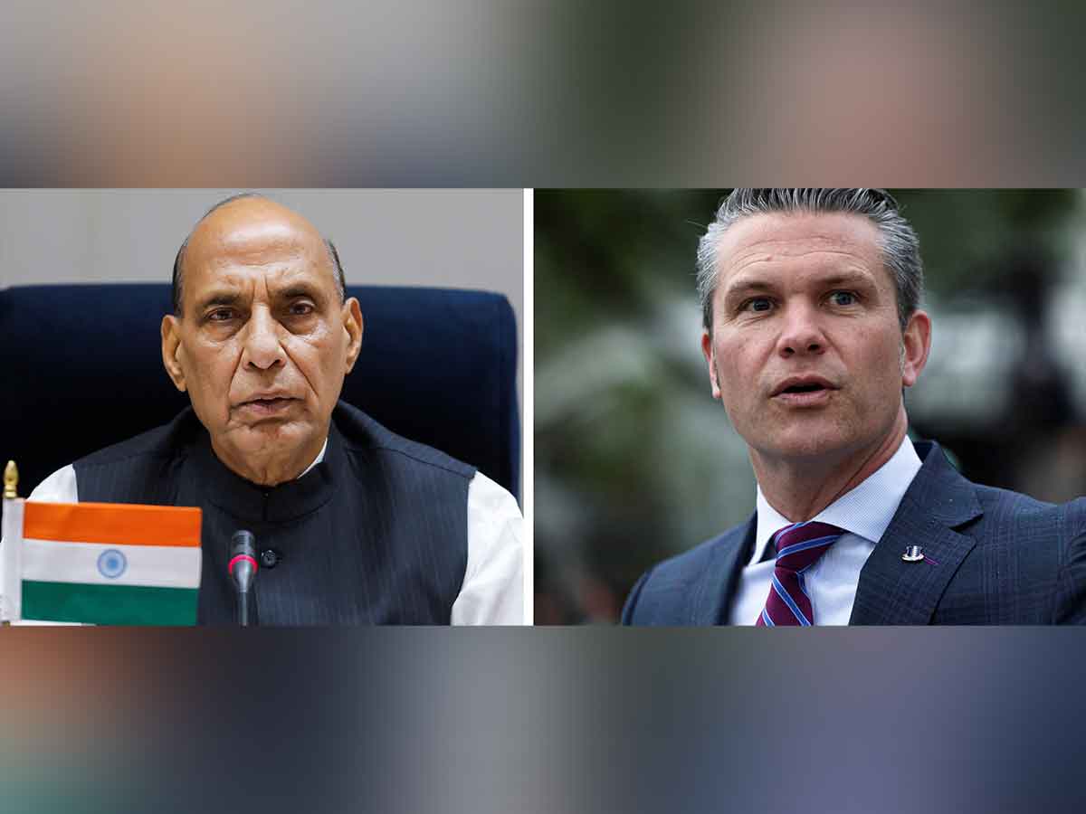 Defence Minister Rajnath Singh and US Secretary of Defence Pete Hegseth (Photos/Reuters)