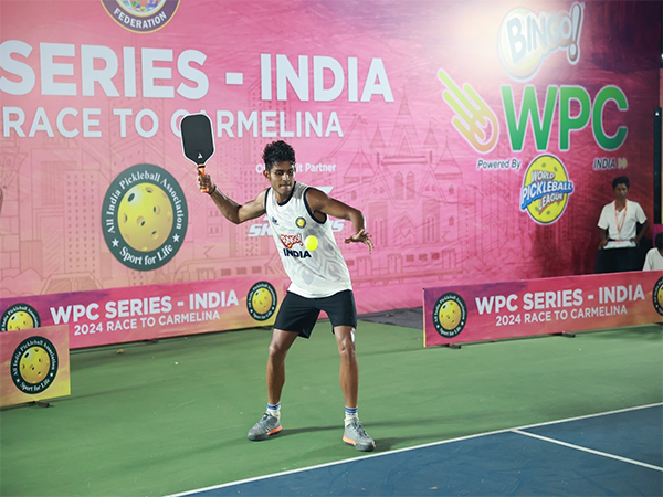 A pickleball player in action. (Photo- AIPA)