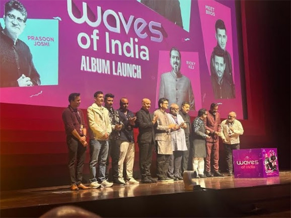 Veteran Actor Anupam Kher with music maestro AR Rahman during the launch of Koyal AI (Audio to Video story telling AI) in WAVES Summit in Mumbai
